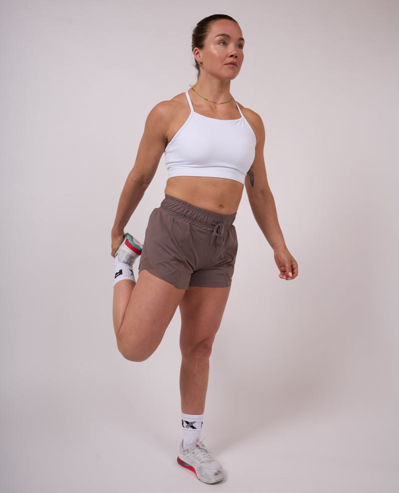 Performance Running Shorts Taupe