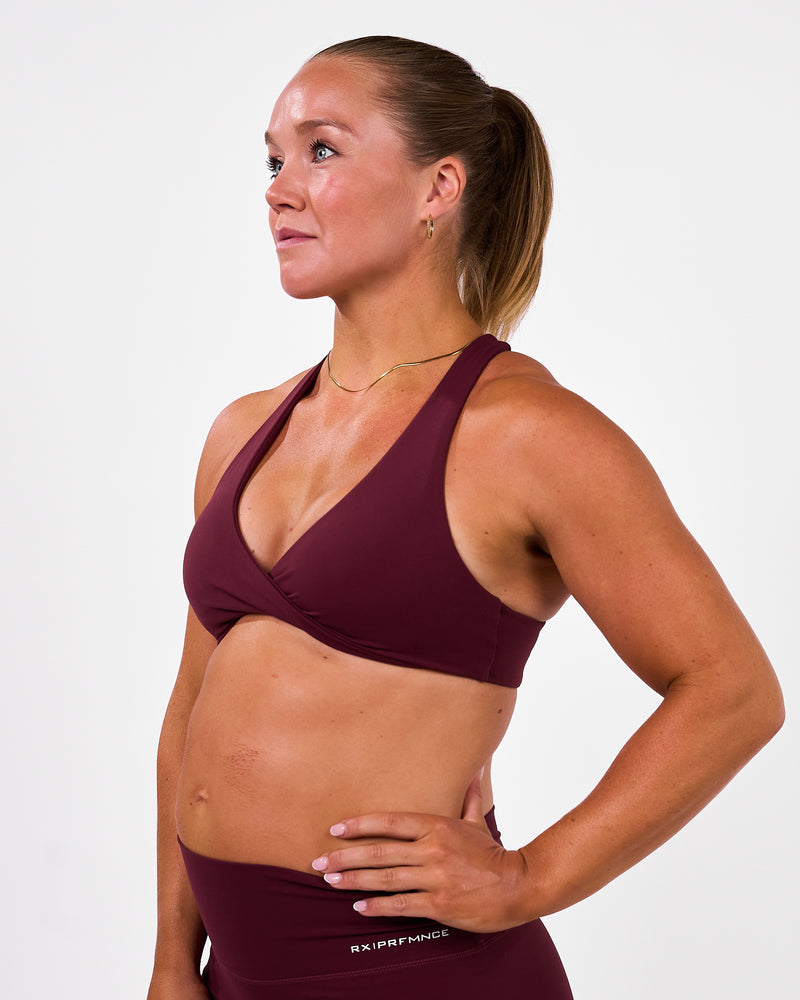 Aura Sport Bra Deep Burgundy