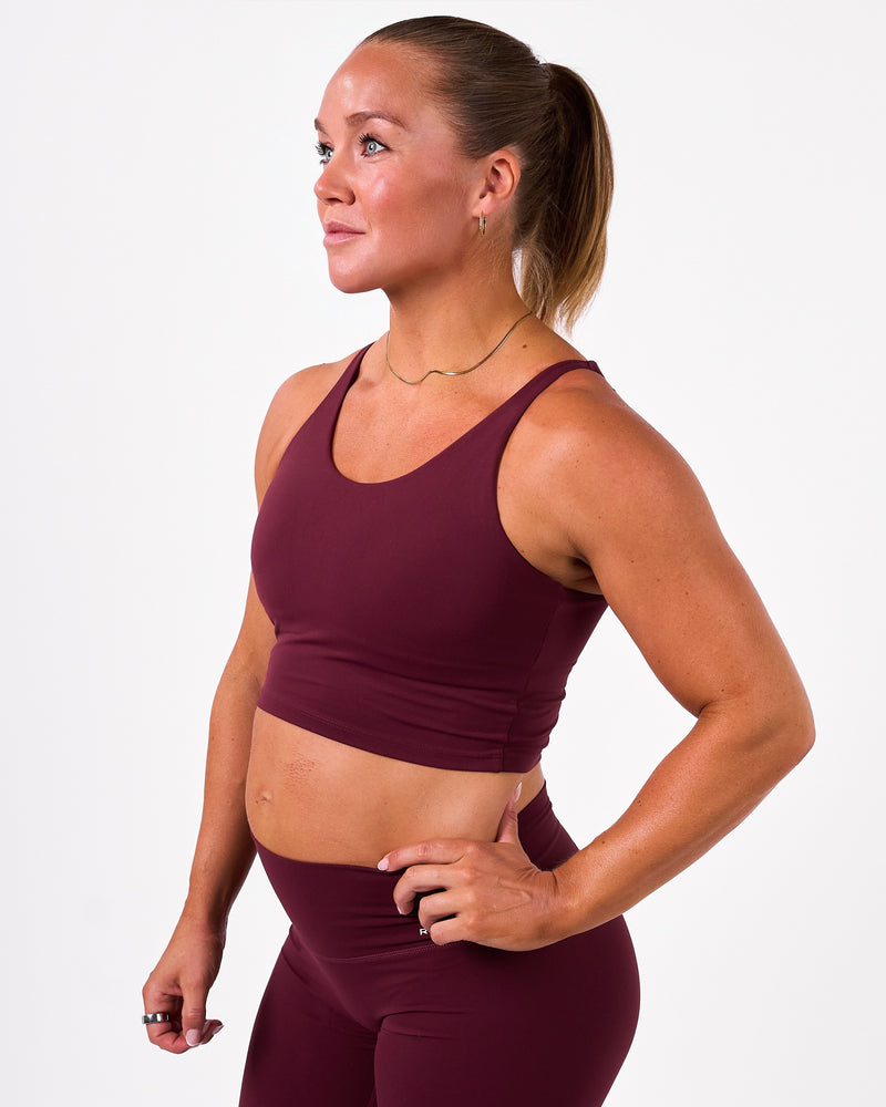 Aura Tank Top Deep Burgundy