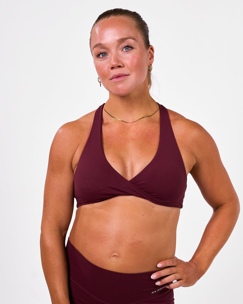 Aura Sport Bra Deep Burgundy