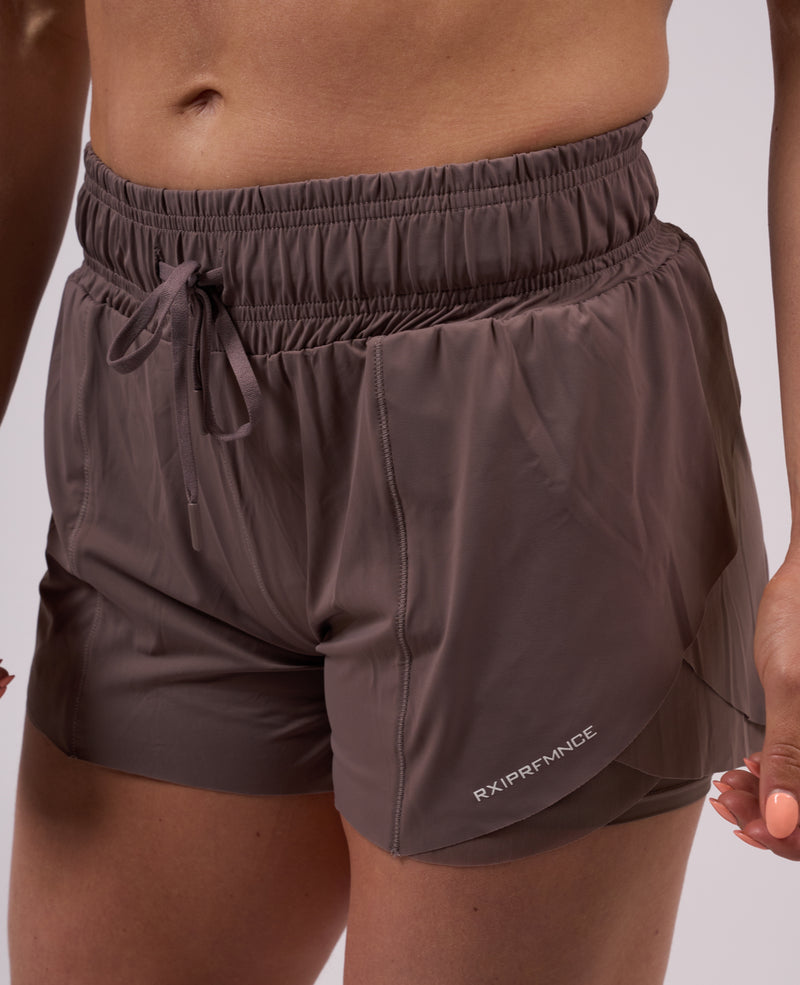 Performance Running Shorts Taupe