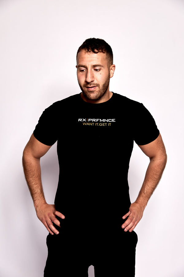 Performance T-shirt Black & Gold